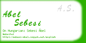 abel sebesi business card